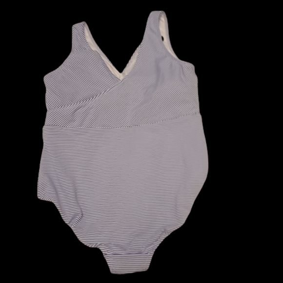 NWOT Lands’ End Pin-Stripe One-Piece Swimsuit - Picture 2 of 4